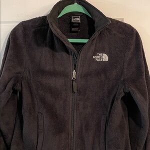 The North Face Size XS Black Fleece Zip Front Cozy Jacket 2 Front Zip Pockets